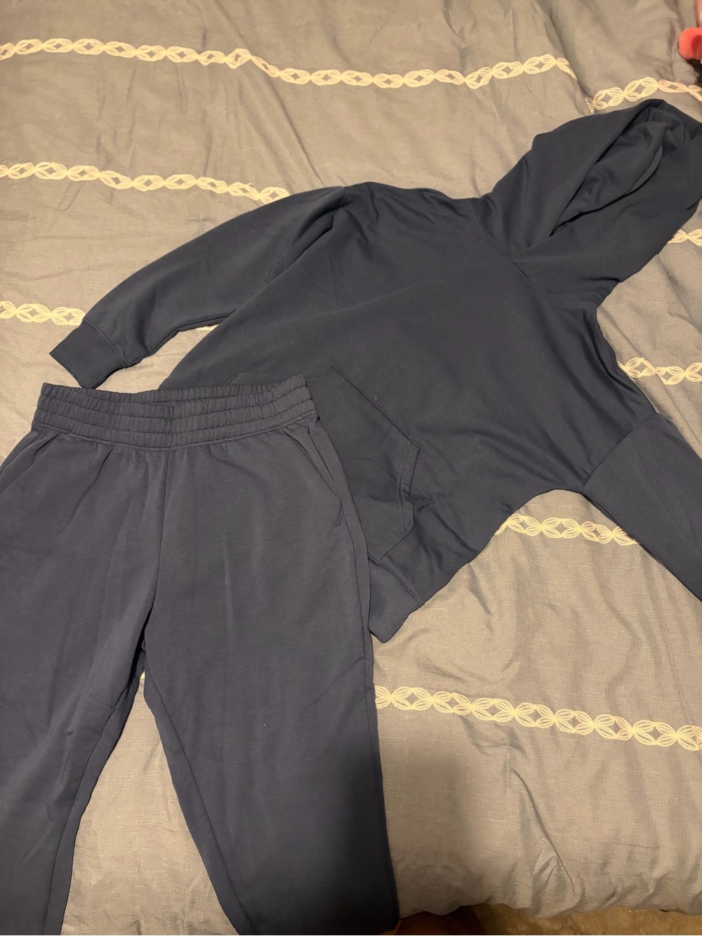 Athletic Works Navy Blue Women’s Hoodie and Jogger Set